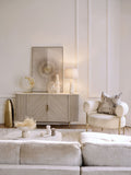 White and gold confetti glass vase medium (British brand)