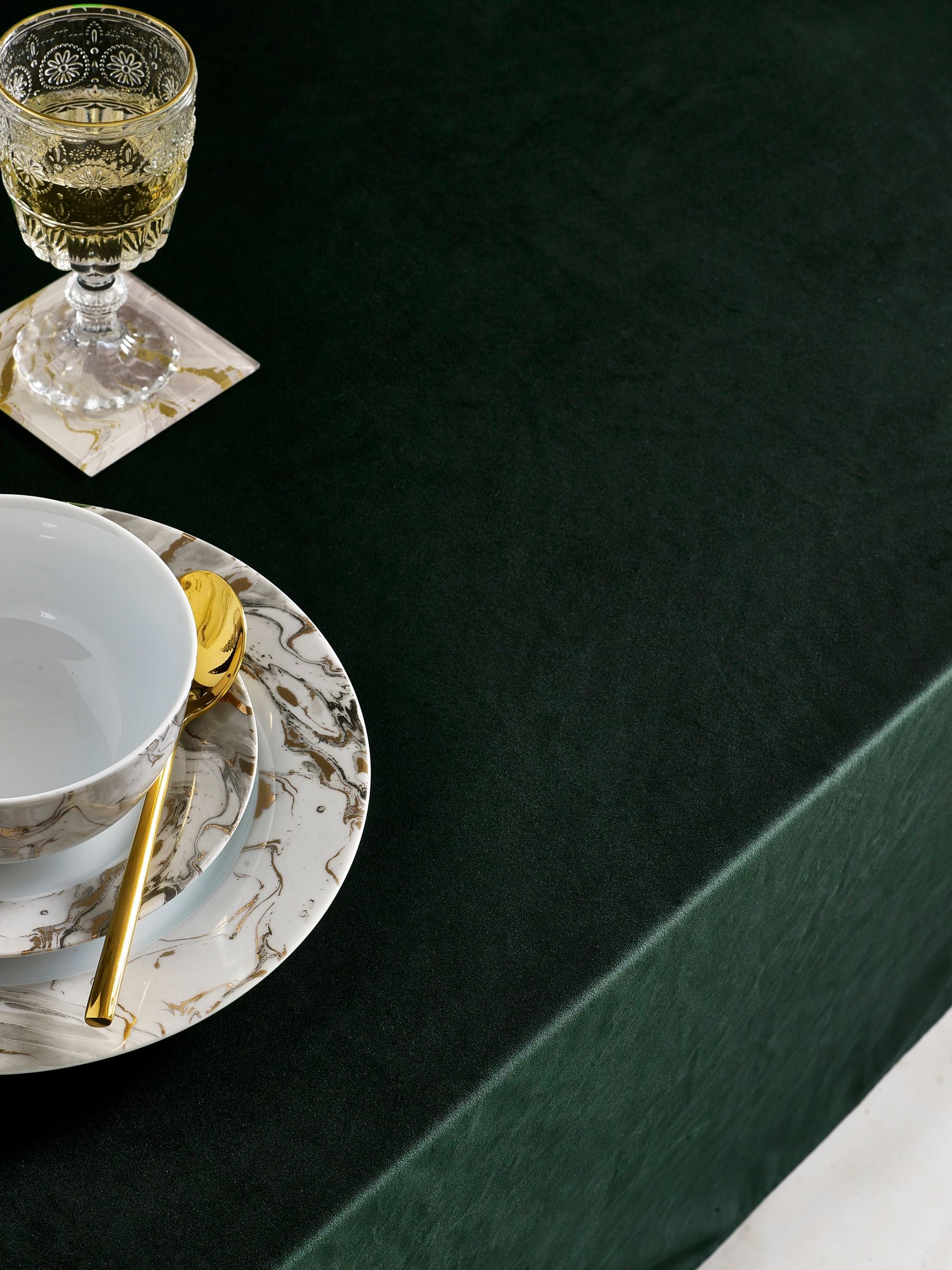 Green Velvet Tablecloth, UK version