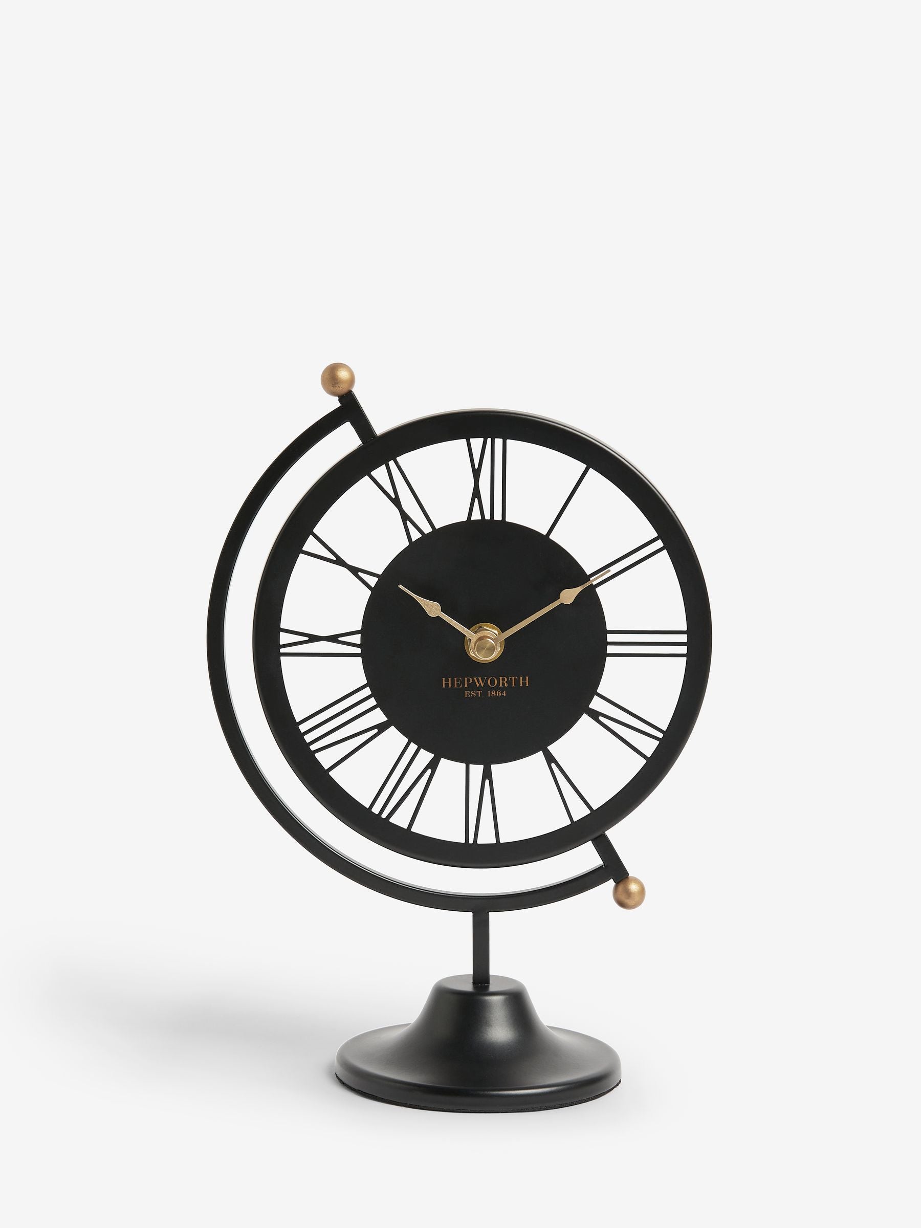 Black globe mantel clock - British product