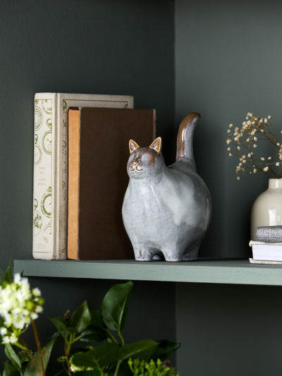 Grey Chester the Cat Ceramic Ornament