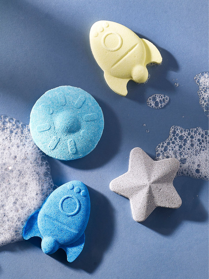 Space fragranced bath fizzers set of 4 (British brand)