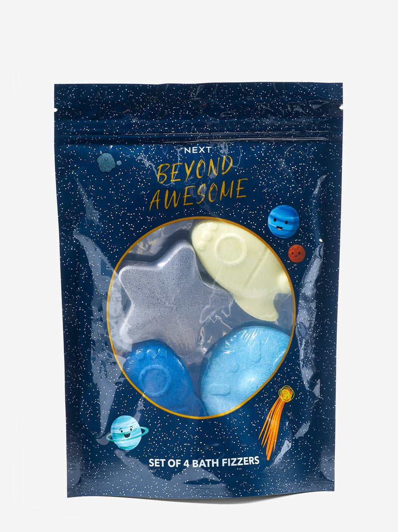 Space fragranced bath fizzers set of 4 (British brand)