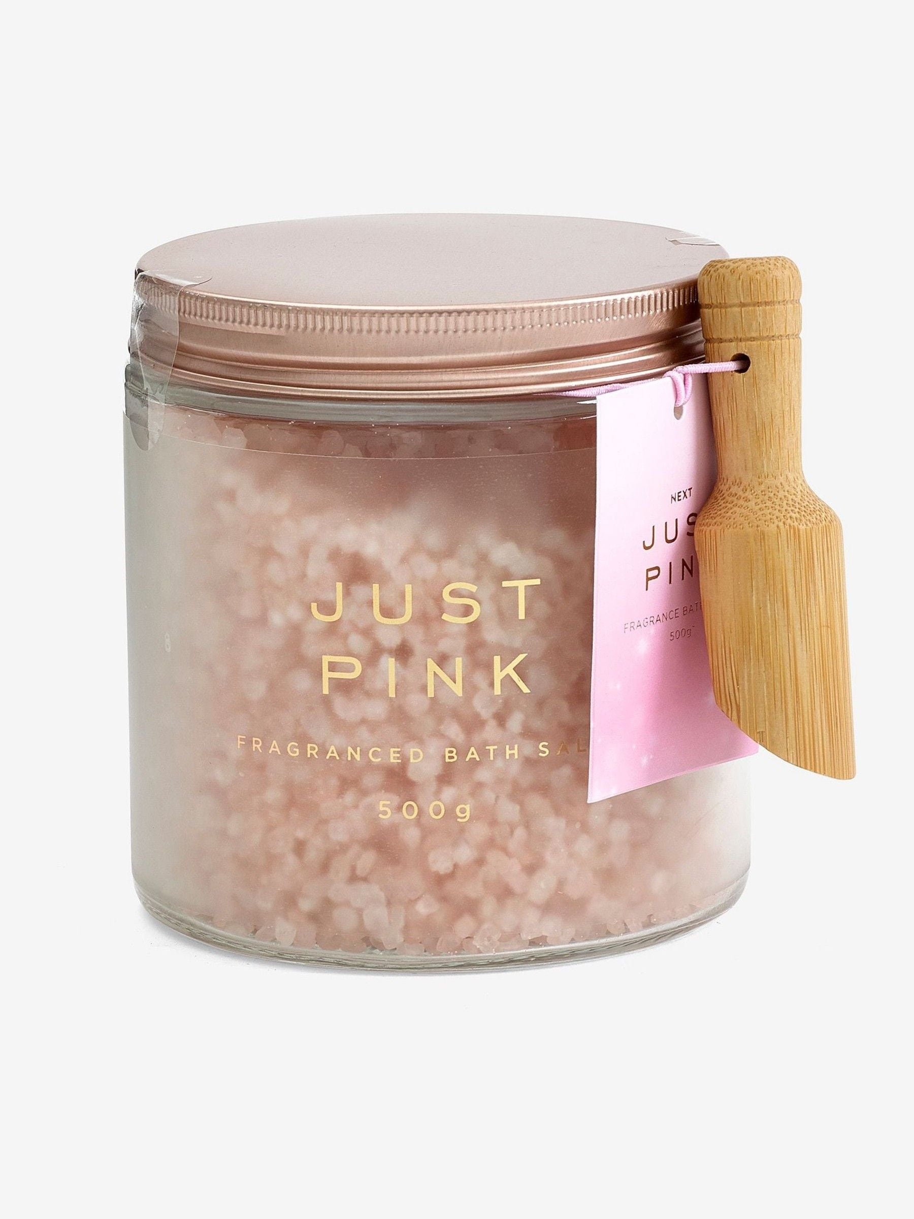 Just Pink fragranced bath salts 500g, UK version