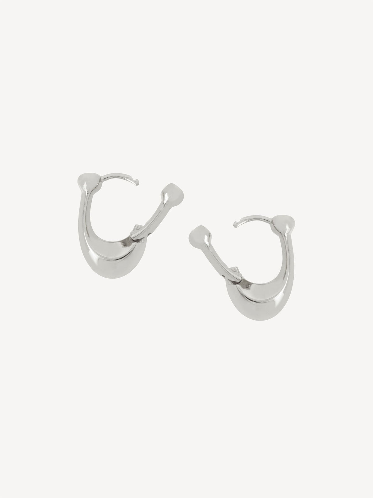 Gold-Tone Brass Huggie Earrings with Click-In Closure