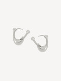 Gold-Tone Brass Huggie Earrings with Click-In Closure