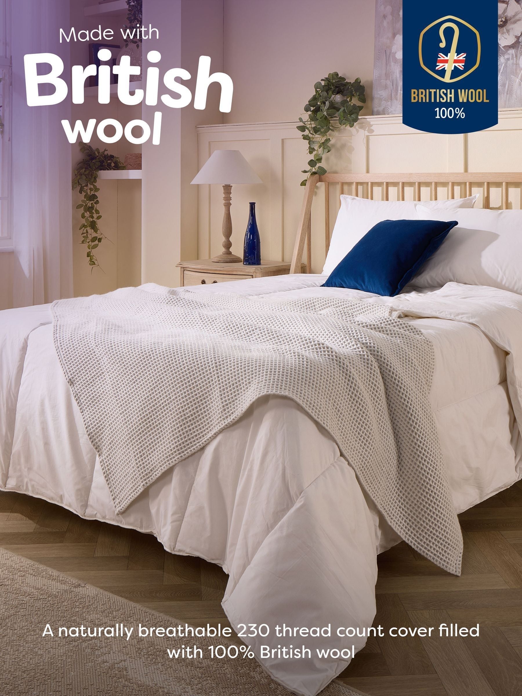 Slumberdown mediumweight wool duvet (British brand)