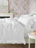 Shabby Chic white broderie anglaise ruffle bed set single (British brand)