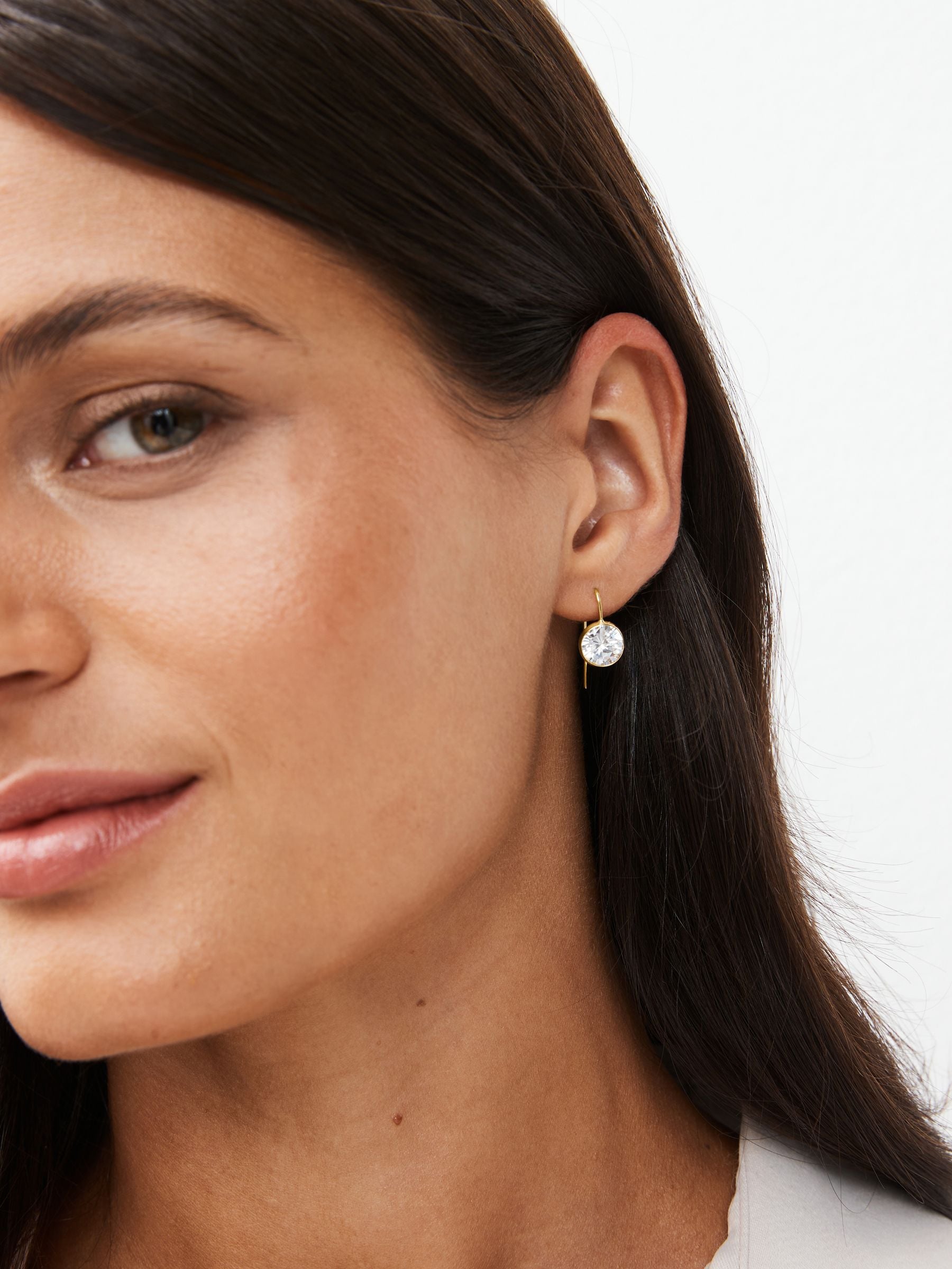 Gold Plated Sparkle Drop Earrings