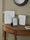 Silver smoke glass photo frame (British brand)