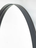 Black round wall mirror 50cm - British product