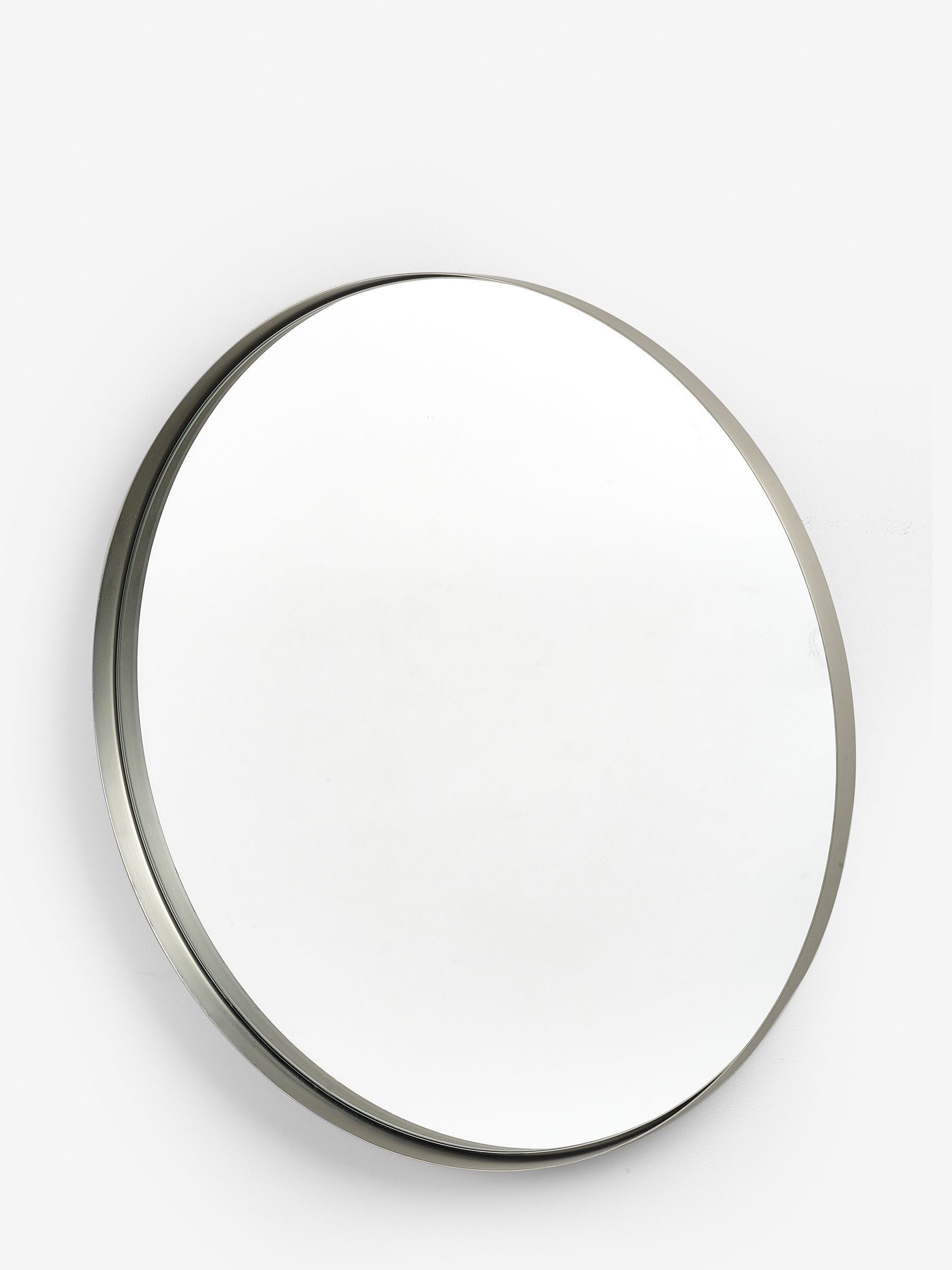 Silver chrome round wall mirror 50cm (British brand)