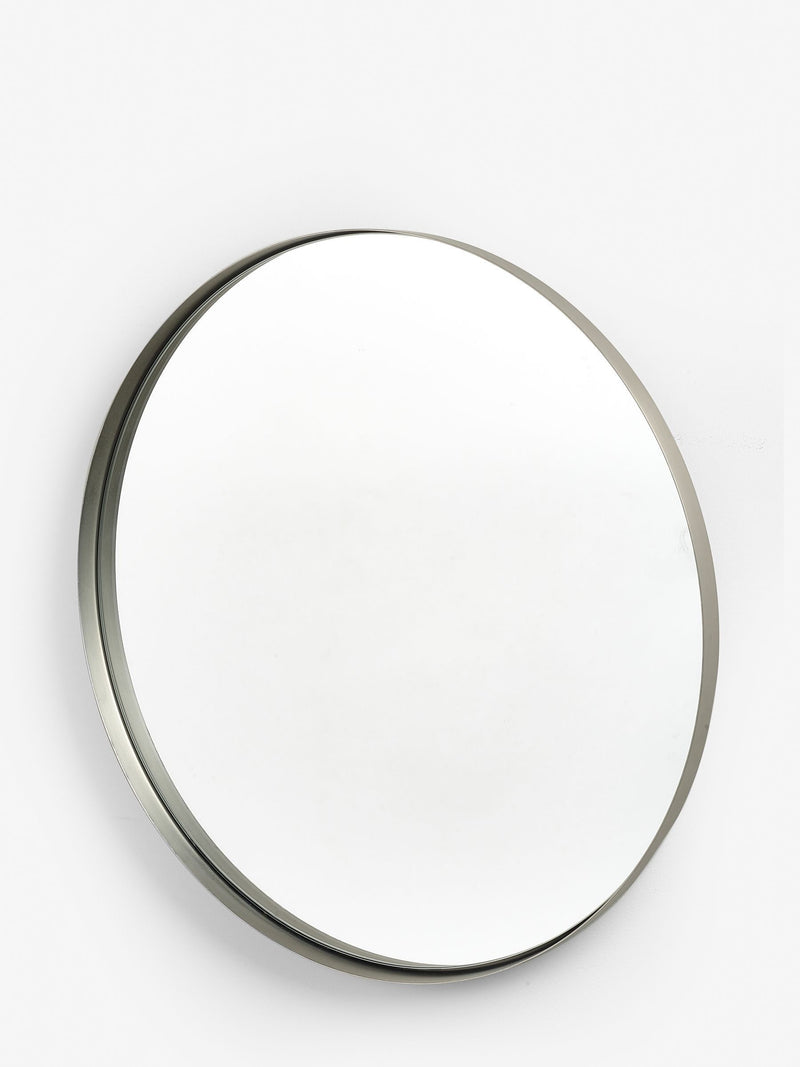 Silver chrome round wall mirror 50cm (British brand)