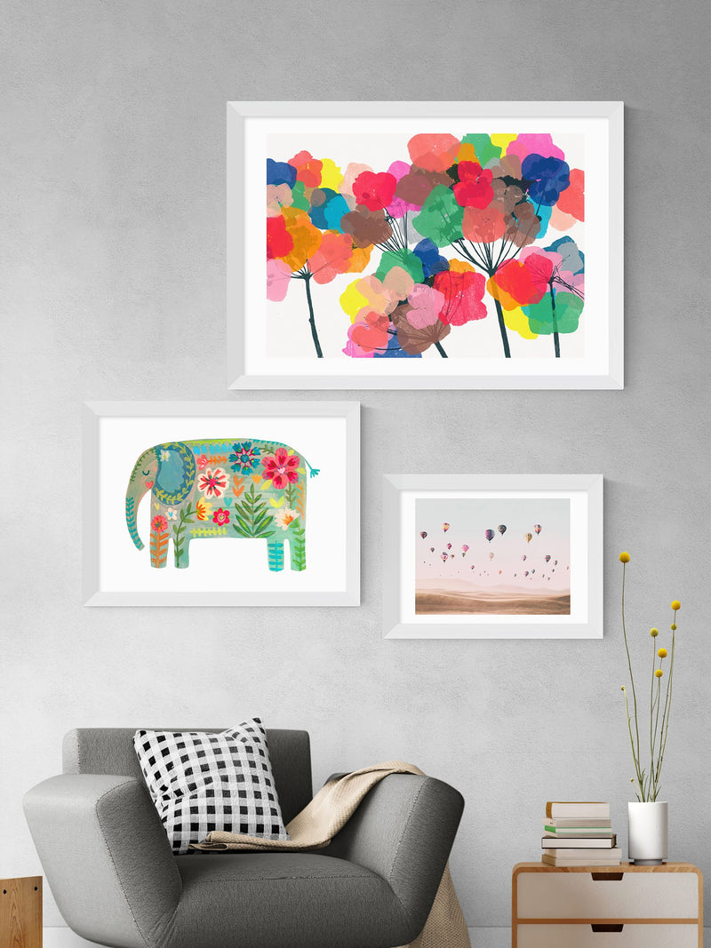 Framed Photographic Art Print of Hot Air Balloons on 210gsm Archival Paper