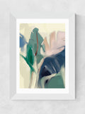 East End Prints green pastel leaves art print - British product