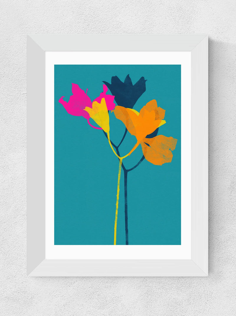East End Prints Blue Lily framed print - British product