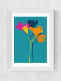 East End Prints Blue Lily framed print - British product