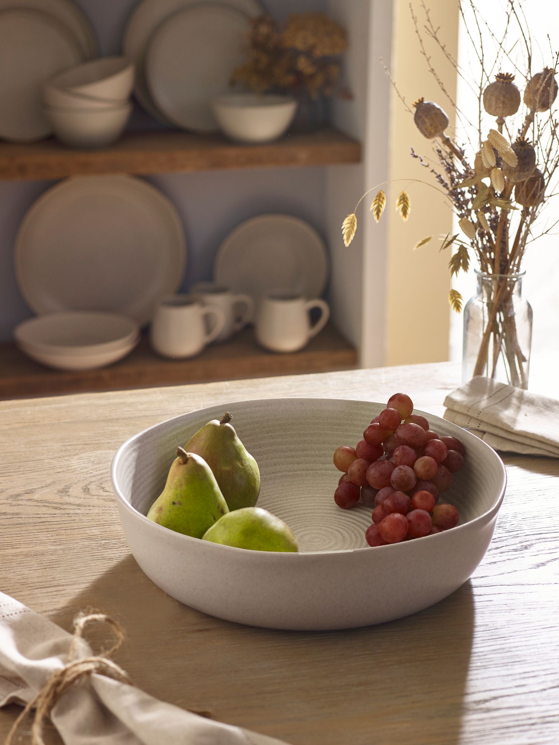 Kya stone serve bowl 30cm, imported from the UK