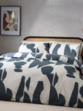 HÖEM Dusk Blue Meta Art Deco duvet cover and pillowcase set, UK version
