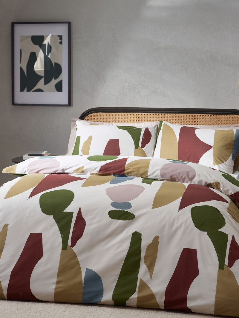 HÖEM Multicolour Dusk Blue Meta Art Deco duvet cover set, UK version