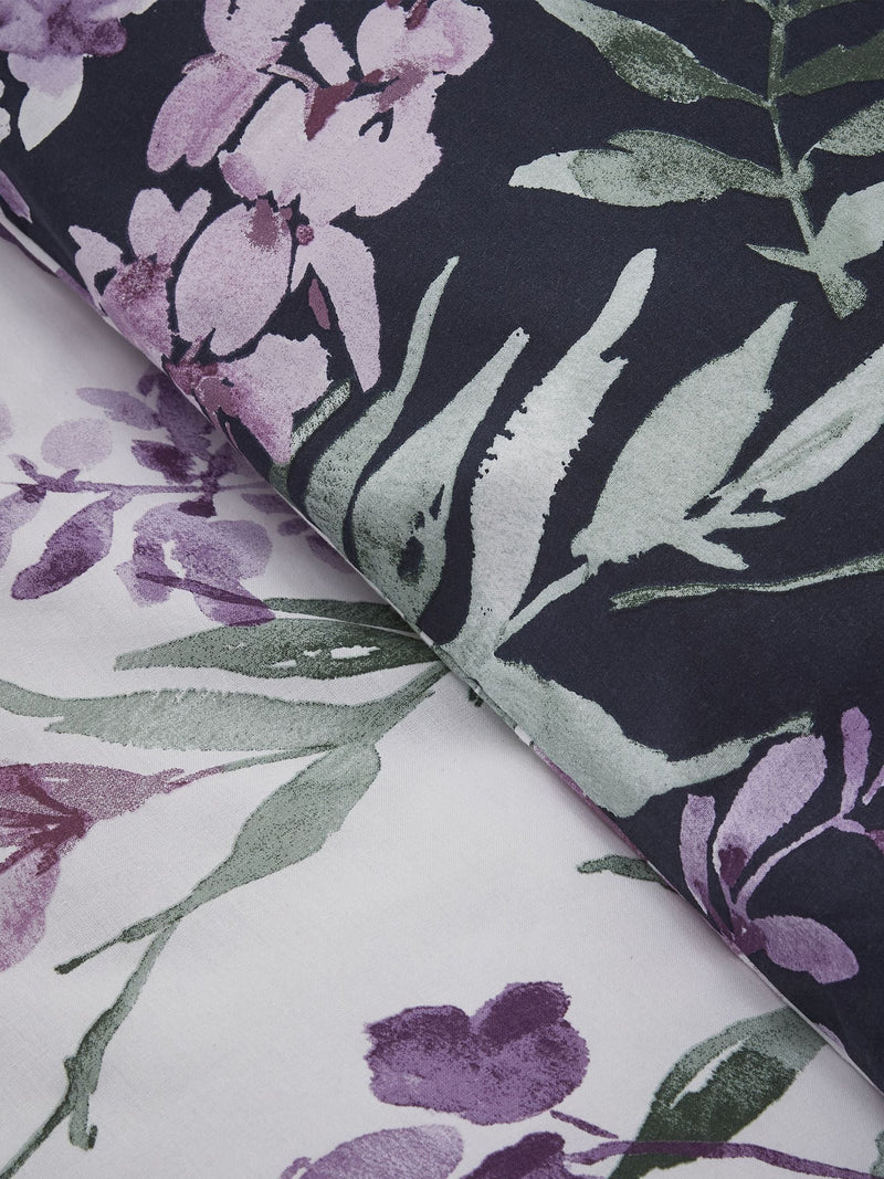 Catherine Lansfield White Wisteria duvet cover and pillowcase set - British product