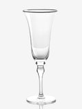 Nina Campbell green rim meadow champagne flute glasses set of 4, imported from the UK