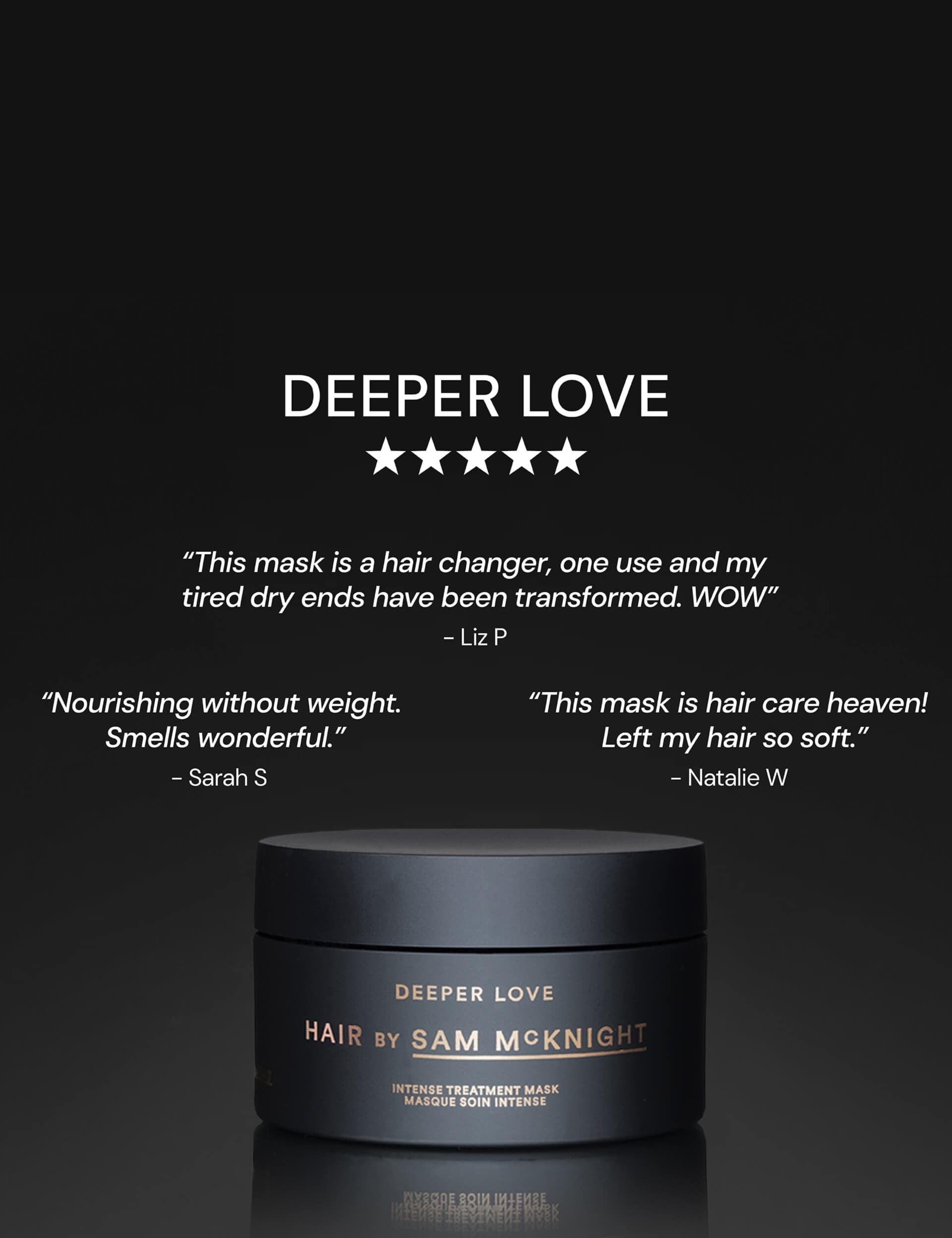 Hair by Sam McKnight Deeper Love 5-Minute Intense Treatment Mask 200ml - British product