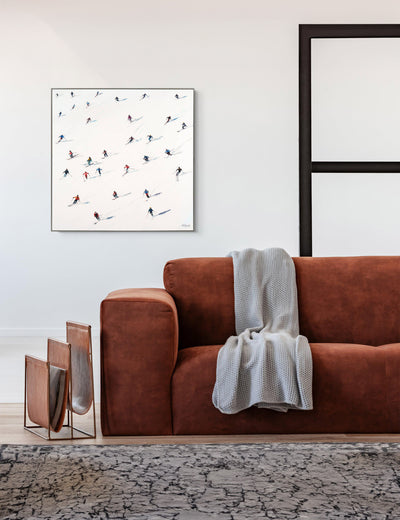 Gallery Direct Downhill Travel Square Framed Canvas Art 80cm x 80cm