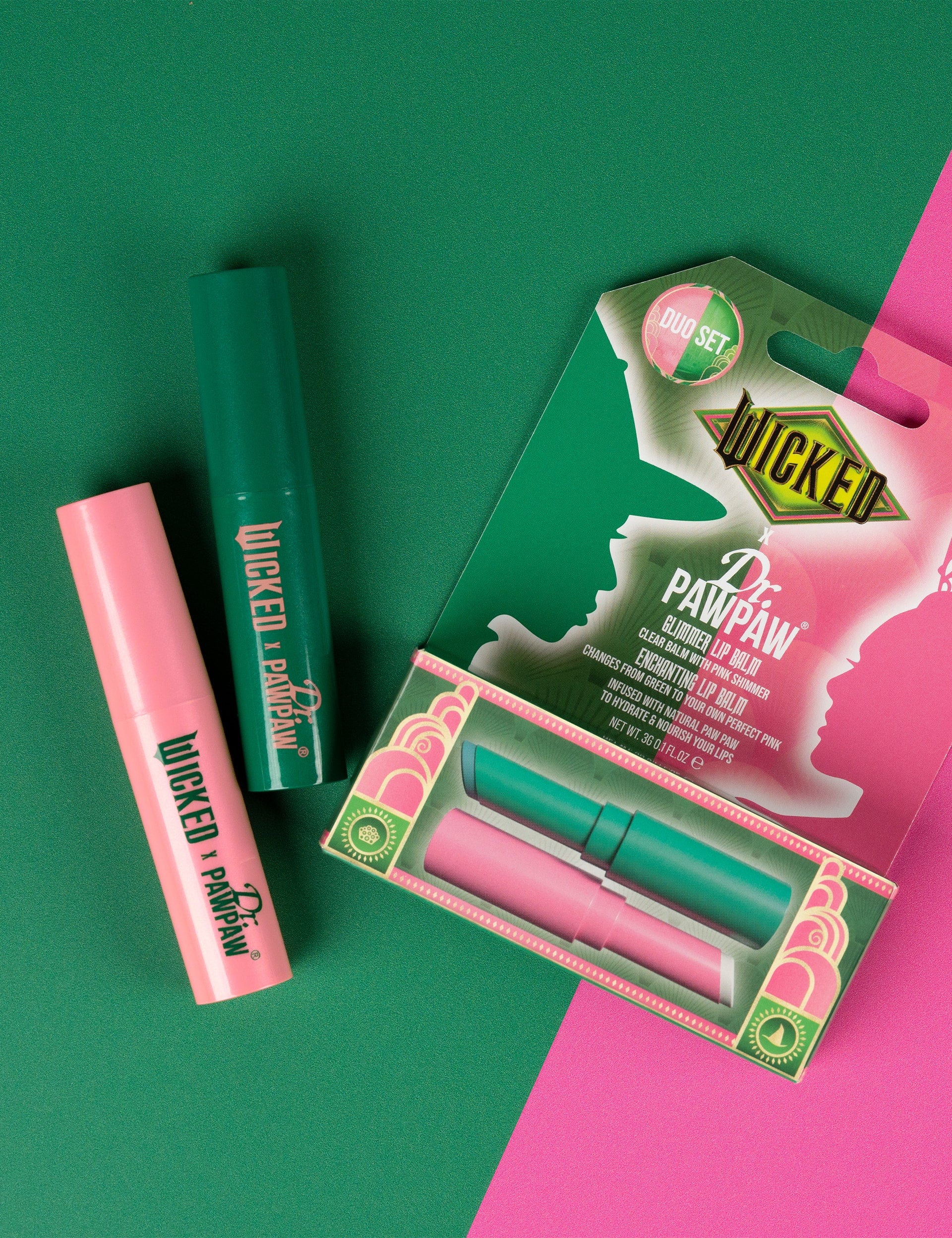 Dr. PAWPAW x Wicked Enchanting & Glimmer Lip Balm Duo