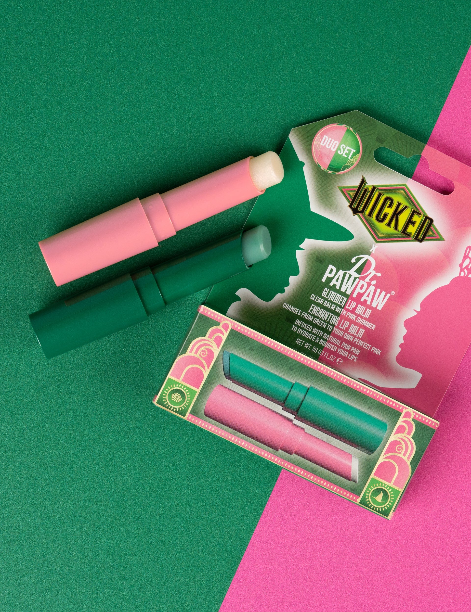 Dr. PAWPAW x Wicked Enchanting & Glimmer Lip Balm Duo