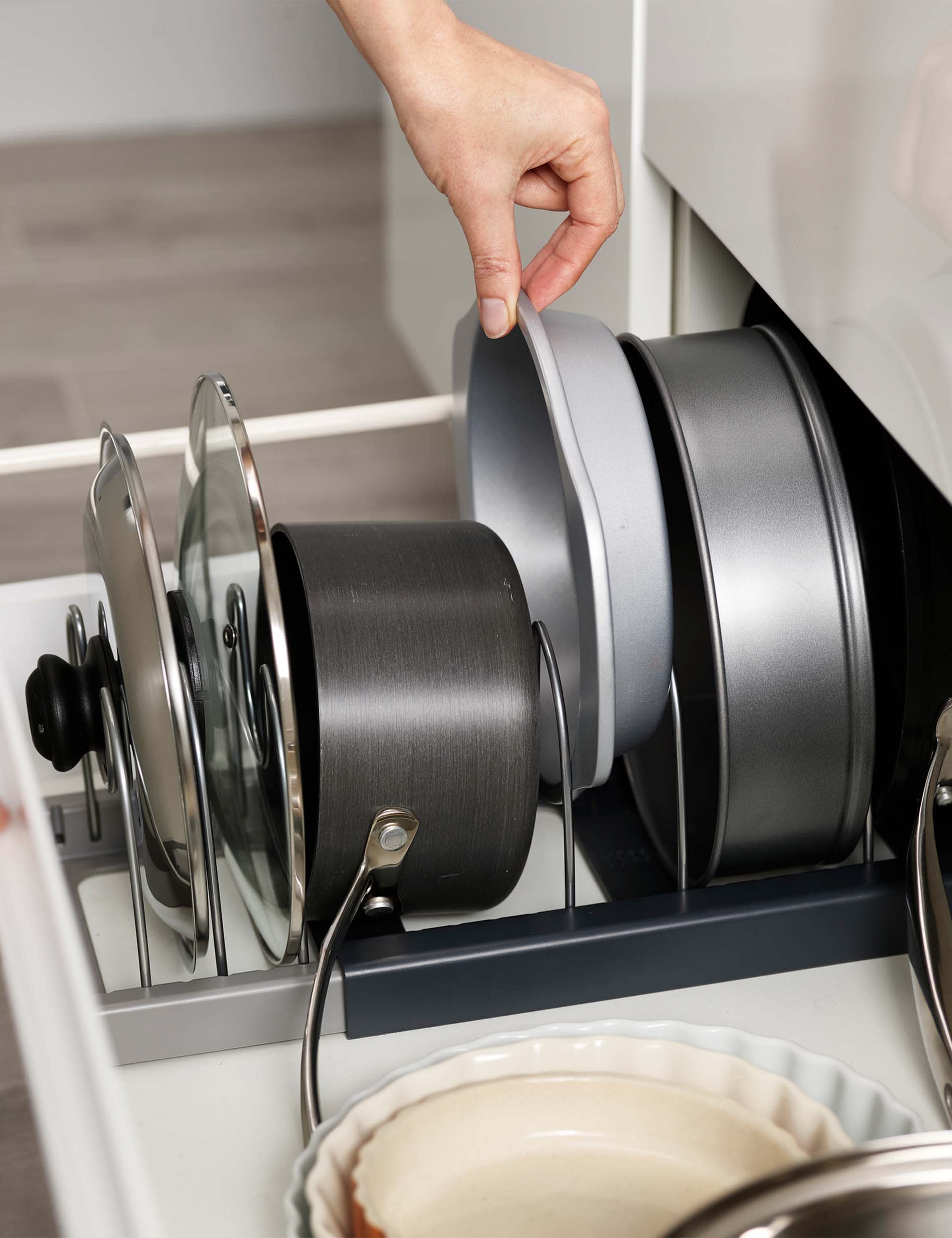 DrawerStore™ Expanding Cookware Organiser