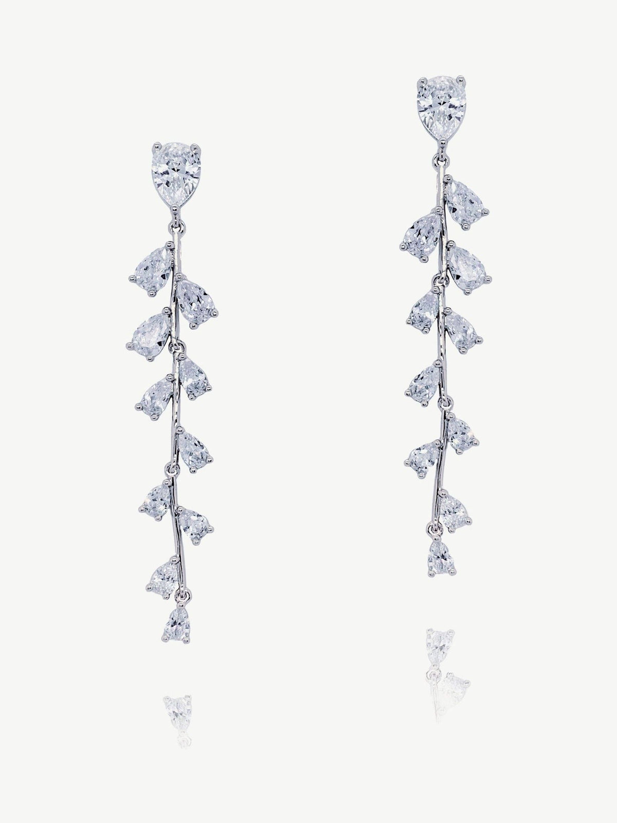 Ivory & Co Silver Plated Willow Trailing Vine Earrings