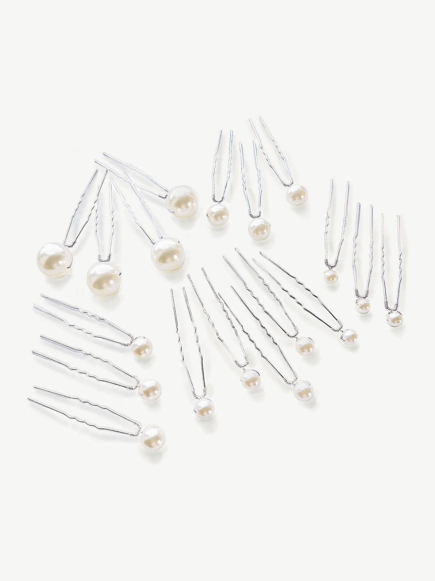 Ivory & Co silver pearl hairpin set, UK version