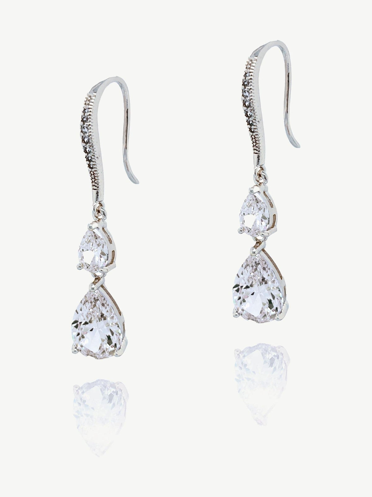 Ivory & Co silver plated Detroit crystal earrings, UK version