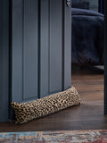 Black and Animal Leopard Velvet Draught Excluder