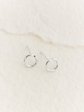 Sterling Silver Circle Stud Earrings