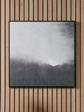 Monochrome abstract square canvas with black frame 80cm x 80cm, imported from the UK
