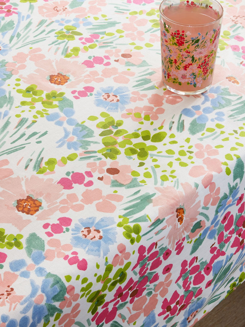 Multi Lisse Floral wipe clean tablecloth, imported from the UK