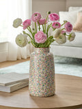Pink large ditsy floral vase, imported from the UK
