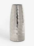 Silver medium metal textured vase (British brand)