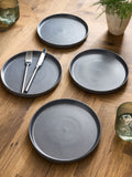 Stamford charcoal grey side plates set of 4 (British brand)