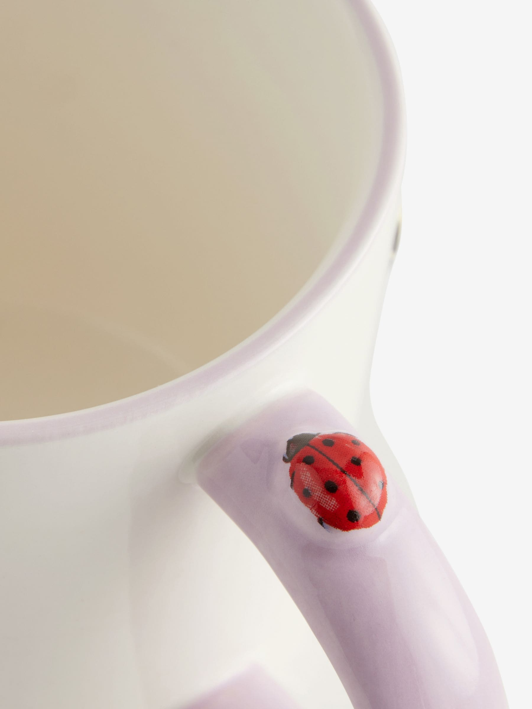 Purple floral wildlife stoneware mug, imported from the UK