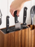 Natural Bronx Knife Block and Utensil Pot