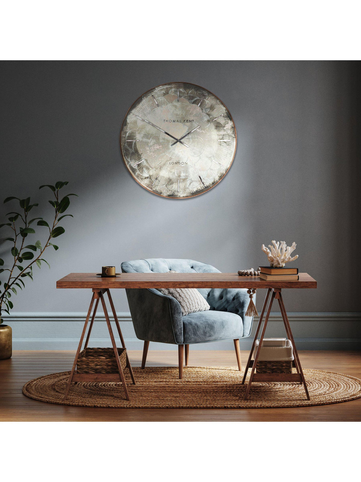 Thomas Kent Clocks Brown Charleston Grand 36'' wall clock (British brand)
