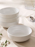 Set of 4 White Moderna Bowls