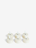 Set of 6 White LED Tea Light Unscented Candles