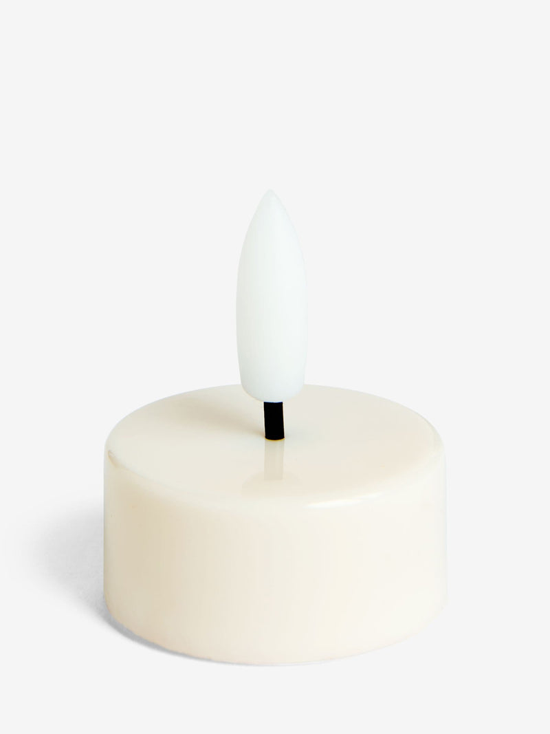 Set of 6 White LED Tea Light Unscented Candles