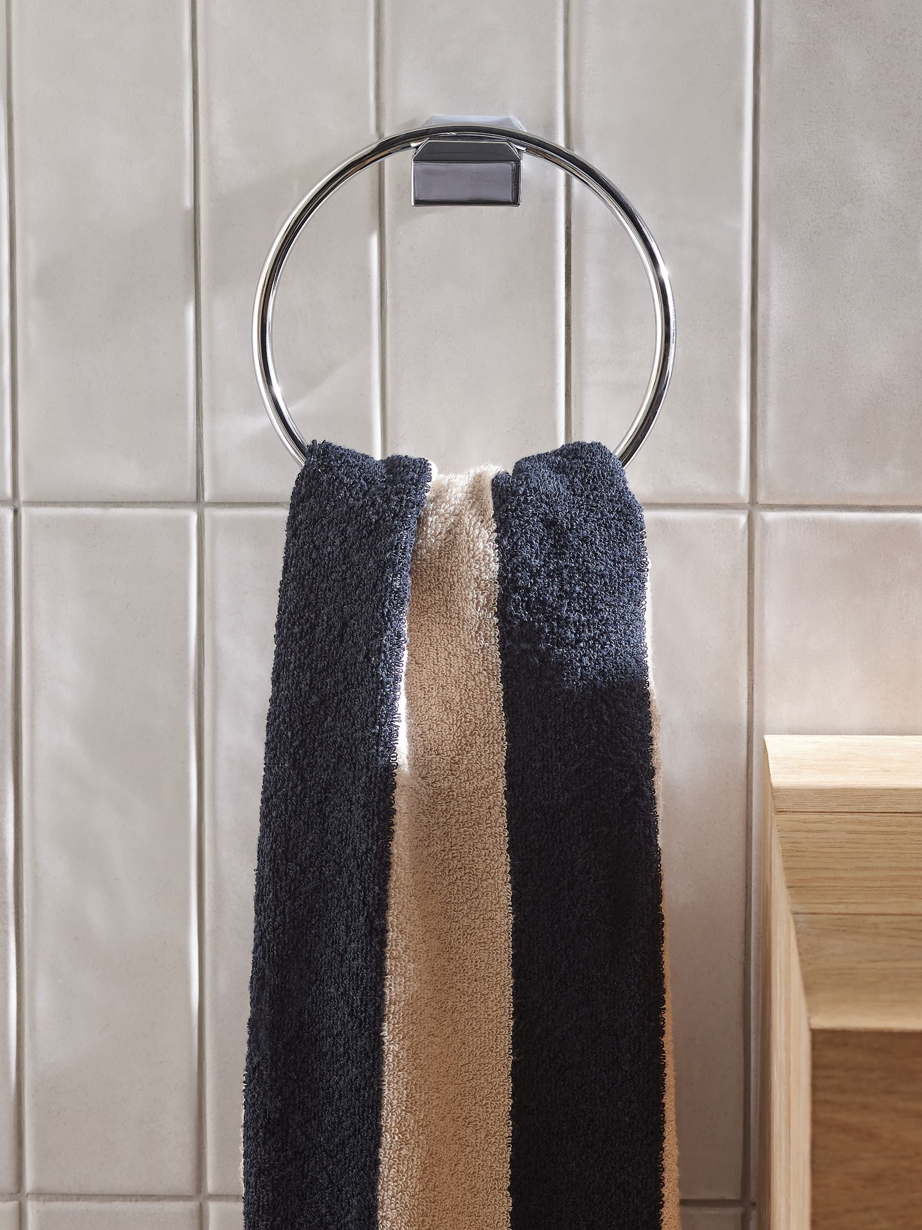 Moderna chrome towel rail ring - British product