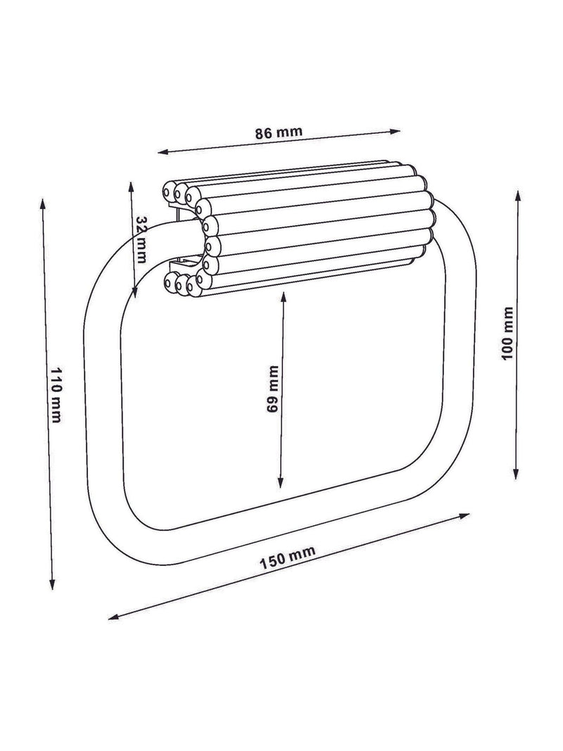 Natural Rib Towel Rail Ring