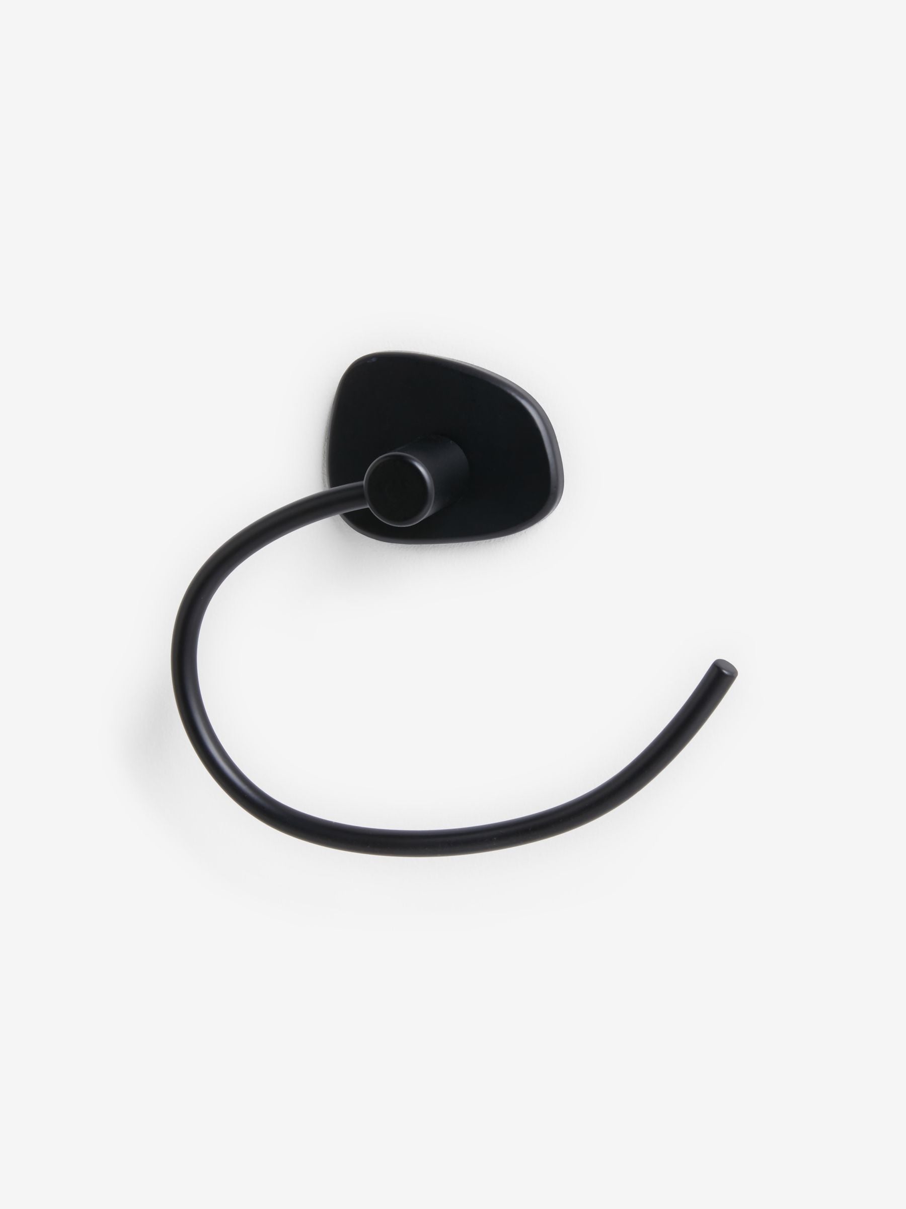 Black Pebble Towel Rail Ring 18x23x4cm - British product