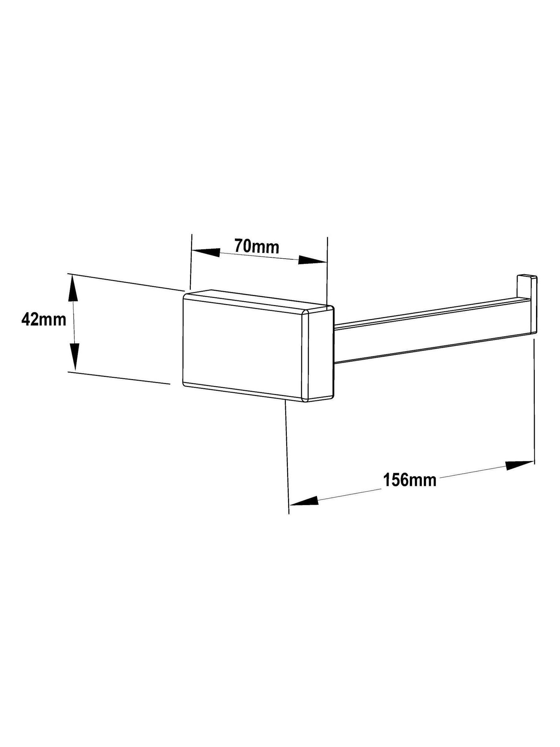 Moderna black toilet roll holder - British product